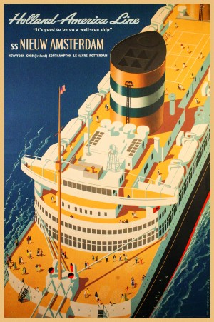 Holland - America Line vintage travel poster